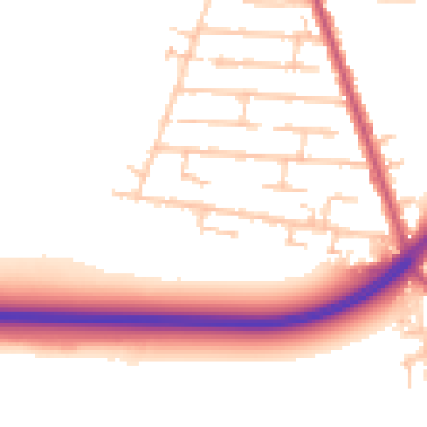 Daytime road noise heatmap for RM7 8AP