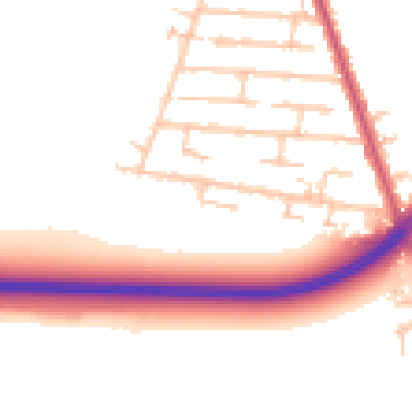 Daytime road noise heatmap for RM7 8BP