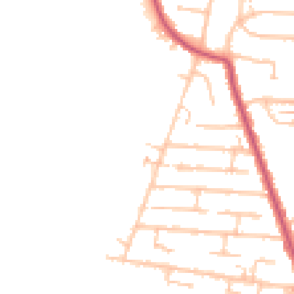 Daytime road noise heatmap for RM7 8DY