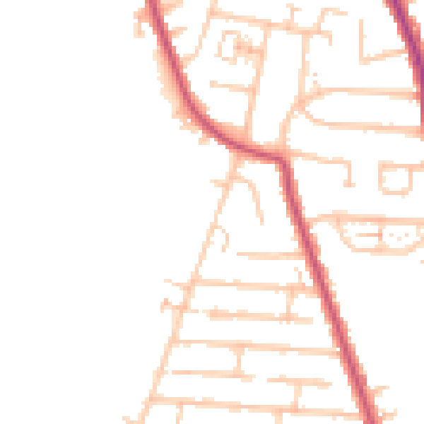 Daytime road noise heatmap for RM7 8EA