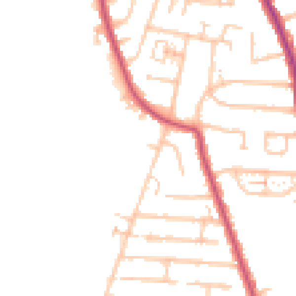 Daytime road noise heatmap for RM7 8ED