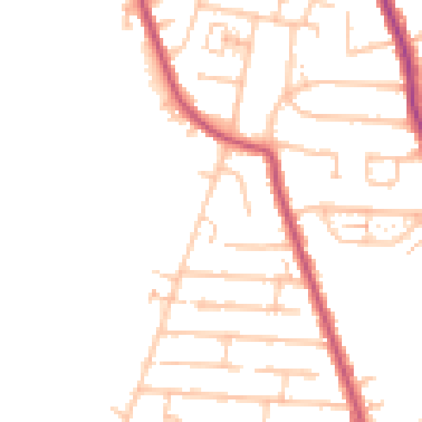 Daytime road noise heatmap for RM7 8EL