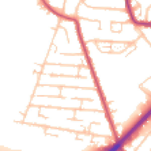 Daytime road noise heatmap for RM7 8ES