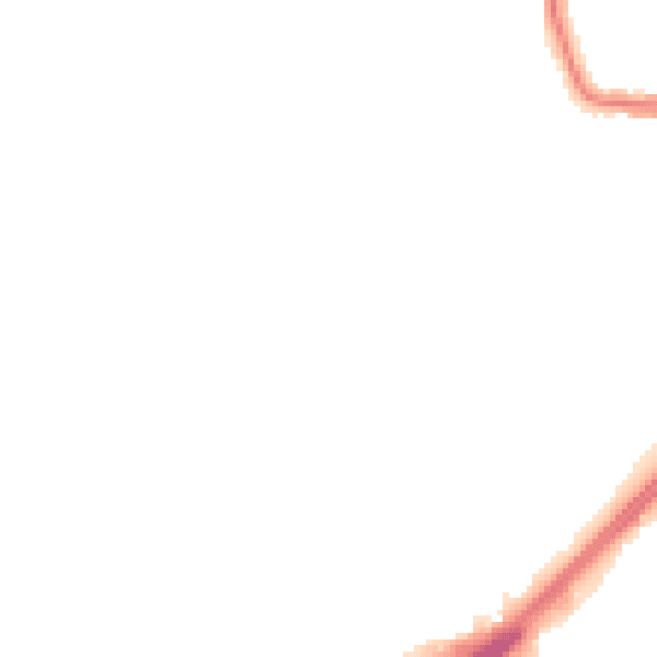 Night-time road noise heatmap for RM7 8ES