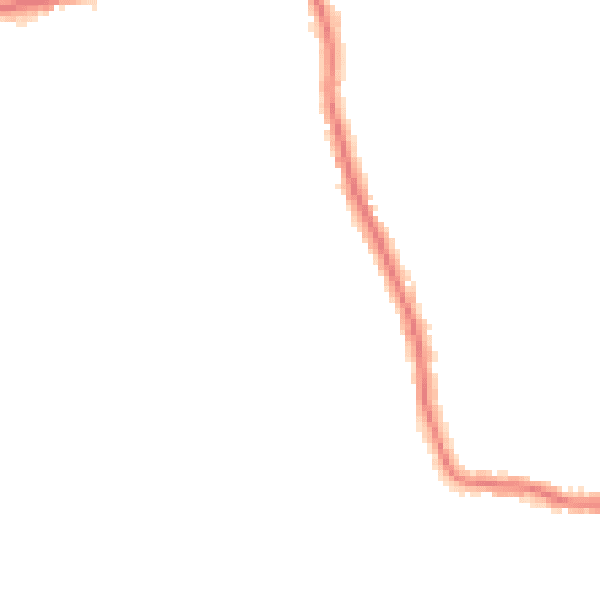Night-time road noise heatmap for RM7 8HJ