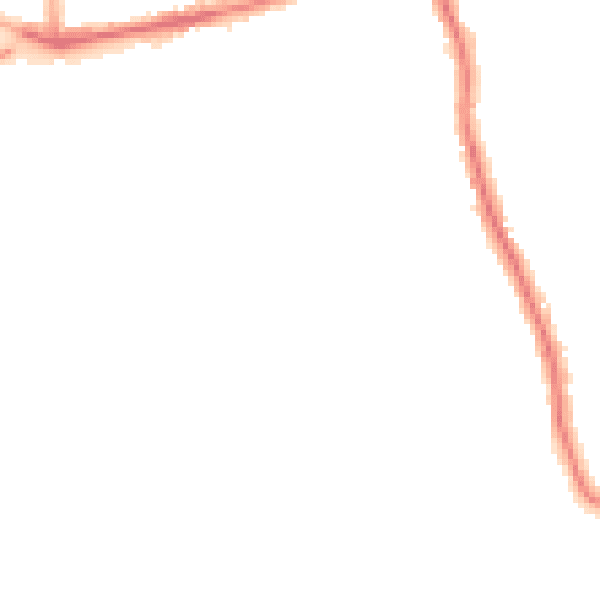 Night-time road noise heatmap for RM7 8HR