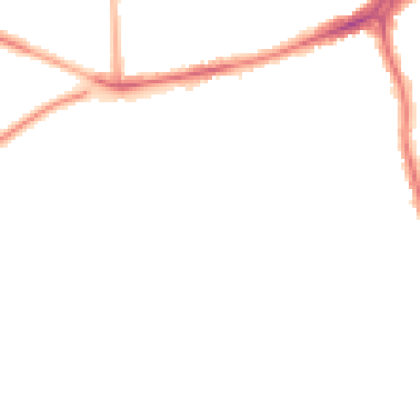 Night-time road noise heatmap for RM7 8JL