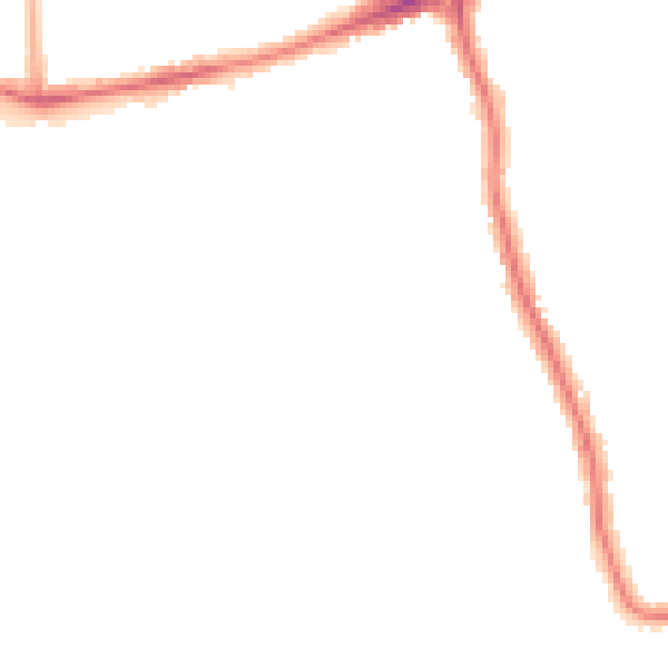 Night-time road noise heatmap for RM7 8NJ