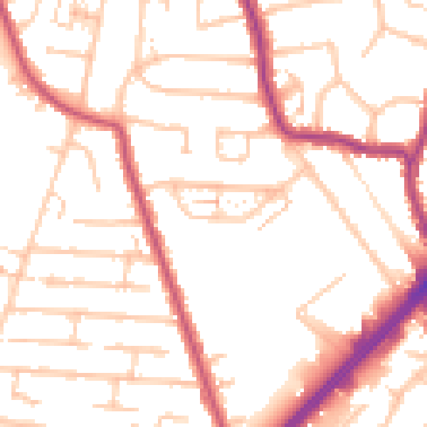 Daytime road noise heatmap for RM7 8RD