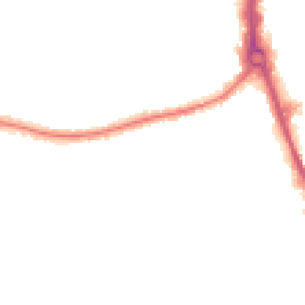 Night-time road noise heatmap for RM7 9AL