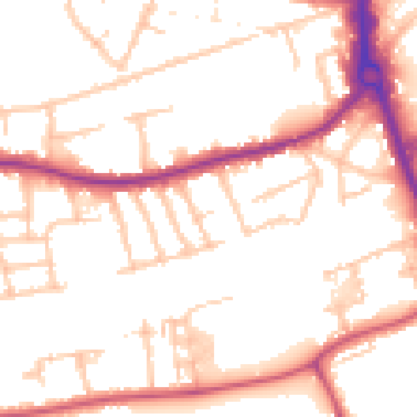 Daytime road noise heatmap for RM7 9BT