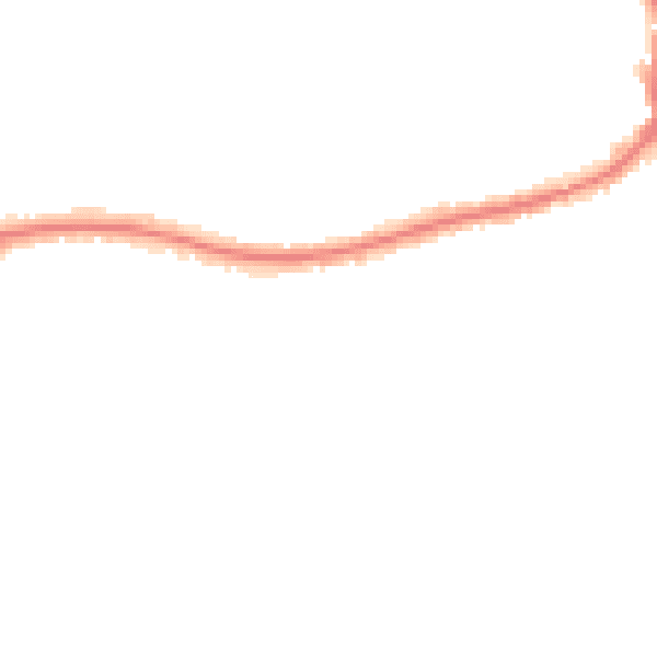 Night-time road noise heatmap for RM7 9DL