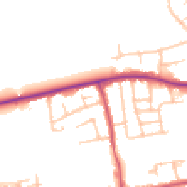 Daytime road noise heatmap for RM7 9PS