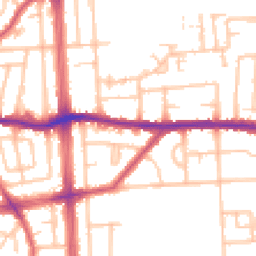 Daytime road noise heatmap for RM8 1BX