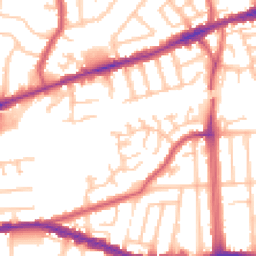 Daytime road noise heatmap for RM8 1TY