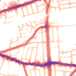 Daytime road noise heatmap for RM8 1XZ