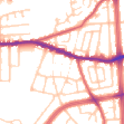 Daytime road noise heatmap for RM8 2JG