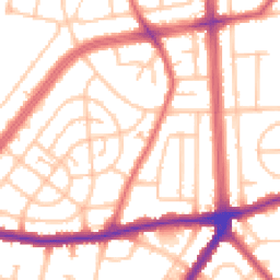 Daytime road noise heatmap for RM8 3SS