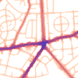 Daytime road noise heatmap for RM8 3XB