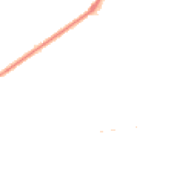 Night-time road noise heatmap for RM9 4AD