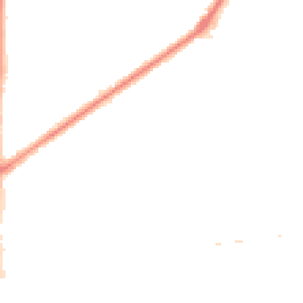 Night-time road noise heatmap for RM9 4BE
