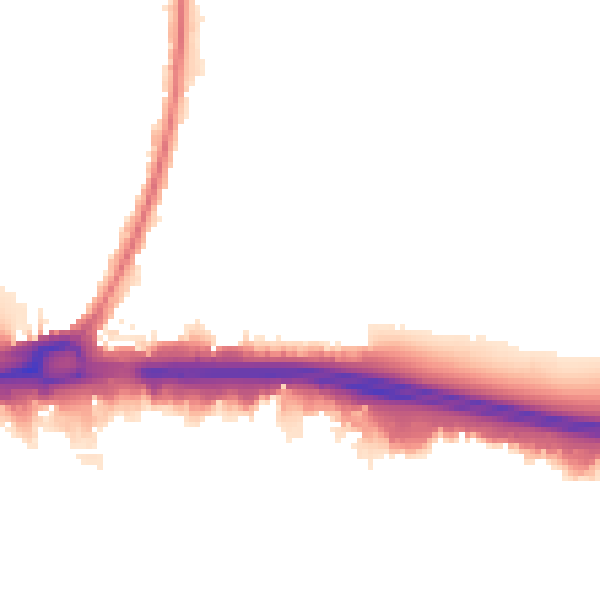 Night-time road noise heatmap for RM9 4BG