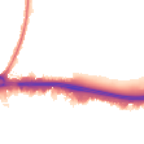 Night-time road noise heatmap for RM9 4BU