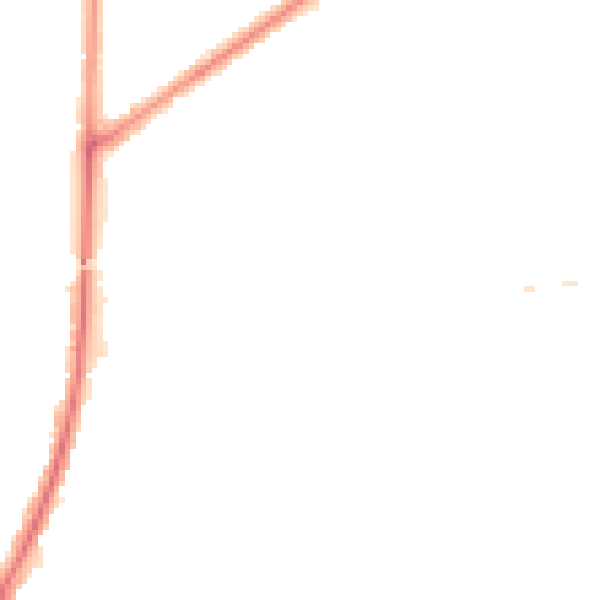 Night-time road noise heatmap for RM9 4DD