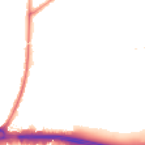 Night-time road noise heatmap for RM9 4DH