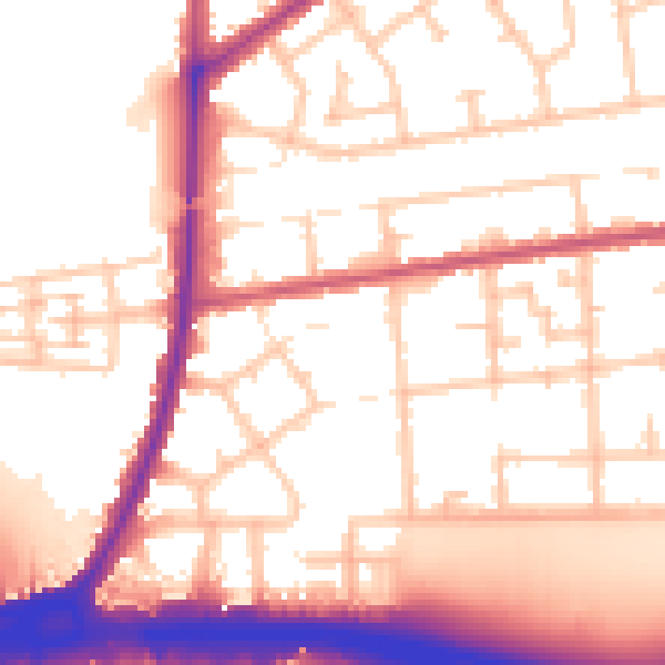Daytime road noise heatmap for RM9 4DL