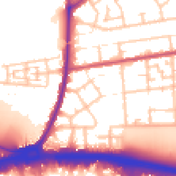 Daytime road noise heatmap for RM9 4EA