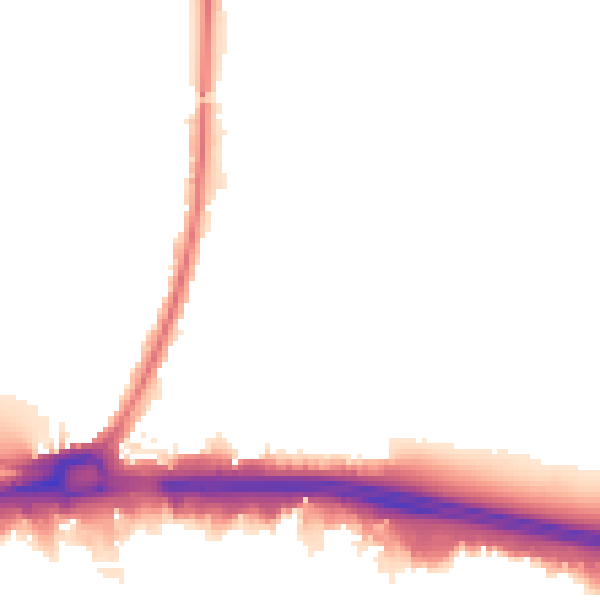 Night-time road noise heatmap for RM9 4EJ