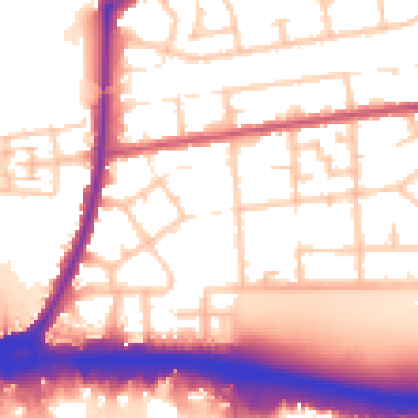 Daytime road noise heatmap for RM9 4EL