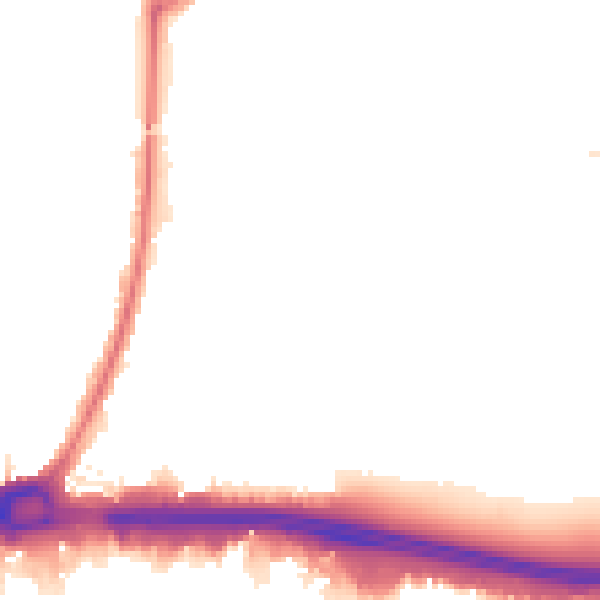 Night-time road noise heatmap for RM9 4EL