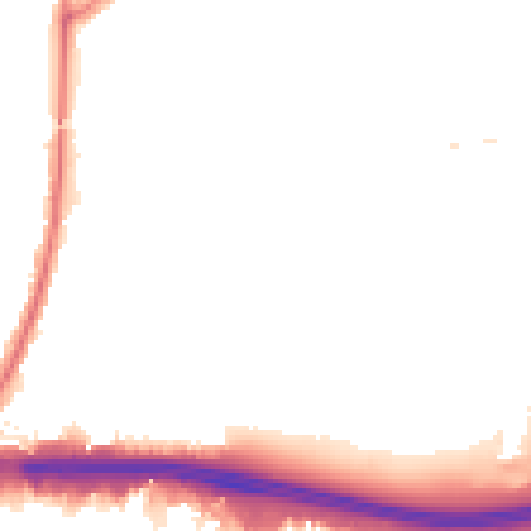 Night-time road noise heatmap for RM9 4ER