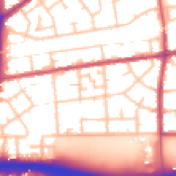 Daytime road noise heatmap for RM9 4HP