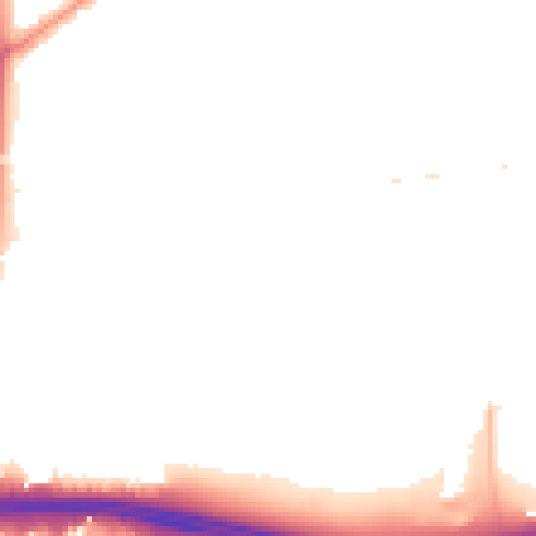 Night-time road noise heatmap for RM9 4HP
