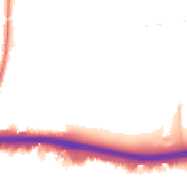 Night-time road noise heatmap for RM9 4HX