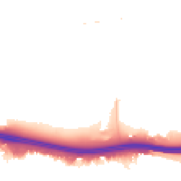 Night-time road noise heatmap for RM9 4RT