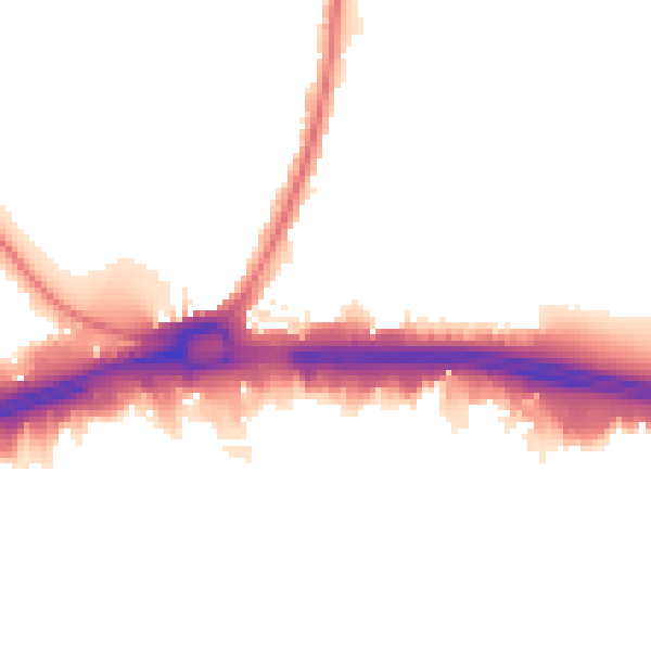 Night-time road noise heatmap for RM9 4XW
