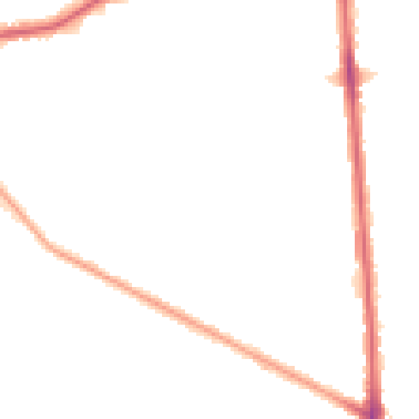 Night-time road noise heatmap for RM9 5BL
