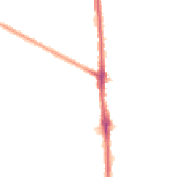 Night-time road noise heatmap for RM9 5RL