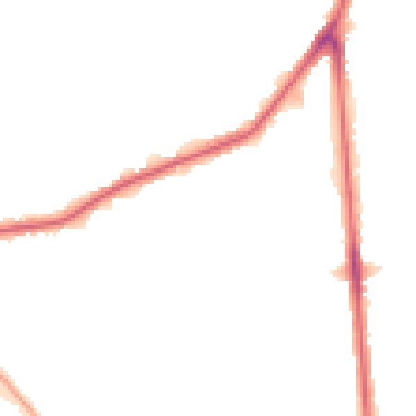 Night-time road noise heatmap for RM9 5TX