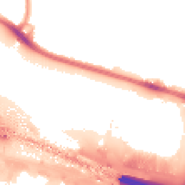 Night-time road noise heatmap for RM9 6GH