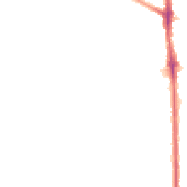 Night-time road noise heatmap for RM9 6HX