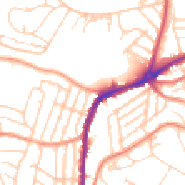 Daytime road noise heatmap for S11 7AA