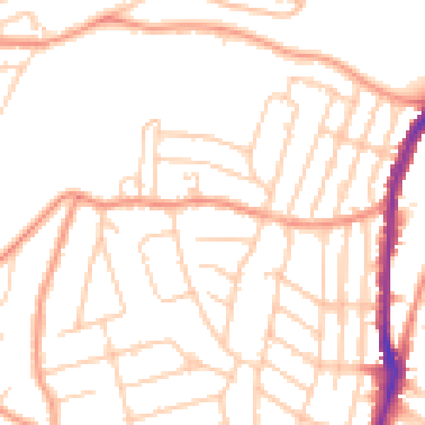 Daytime road noise heatmap for S11 7BS