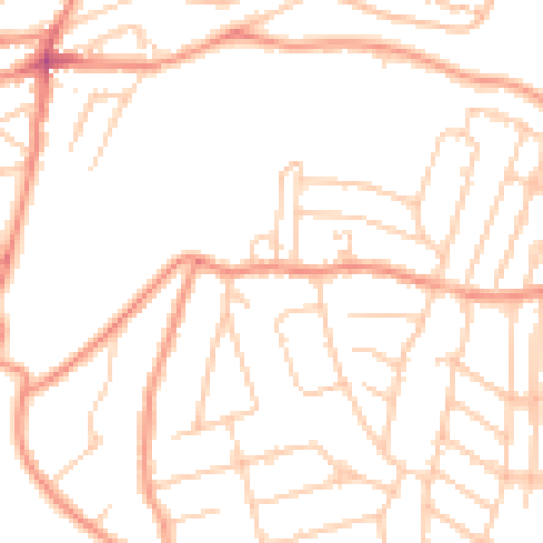Daytime road noise heatmap for S11 7BT