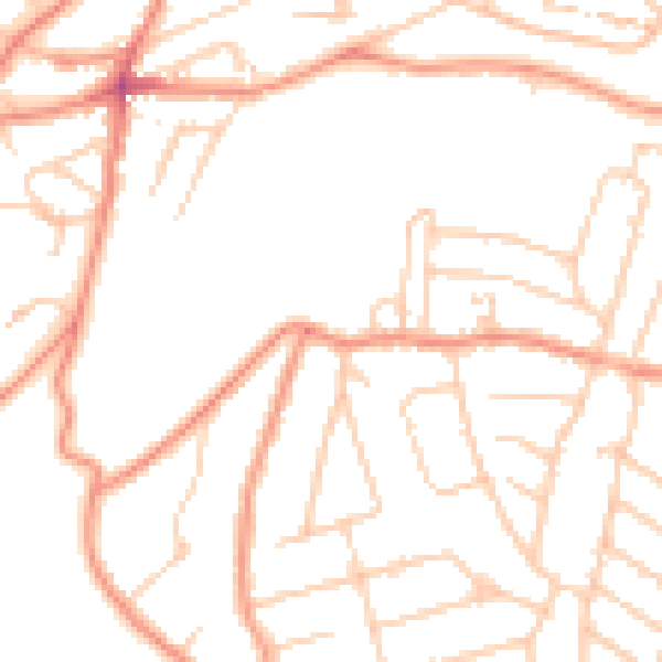 Daytime road noise heatmap for S11 7BW