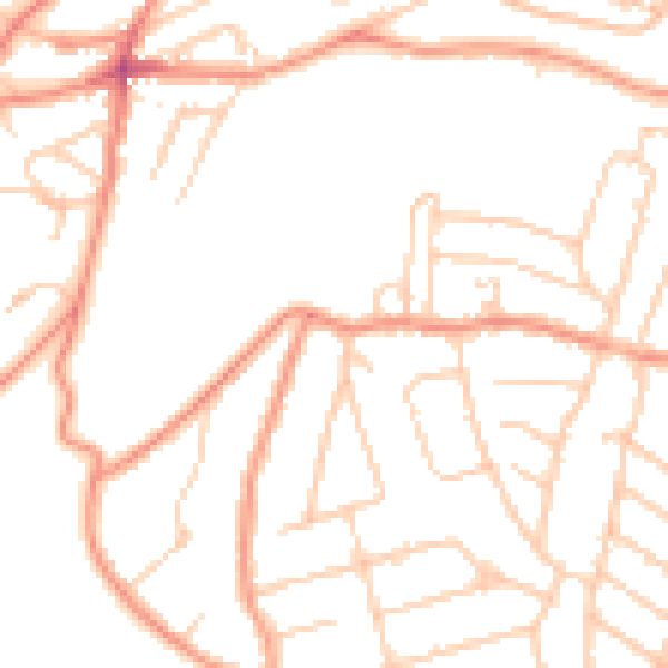 Daytime road noise heatmap for S11 7BX